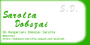 sarolta dobszai business card